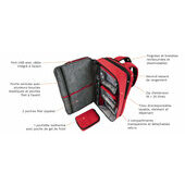 Madrague red convertible backpack